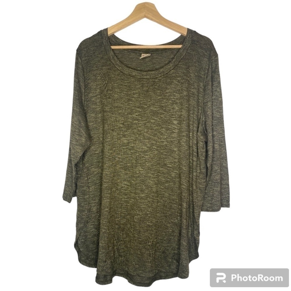 3X FADED GLORY FOREST GREEN LONG SLEEVE SHIRT